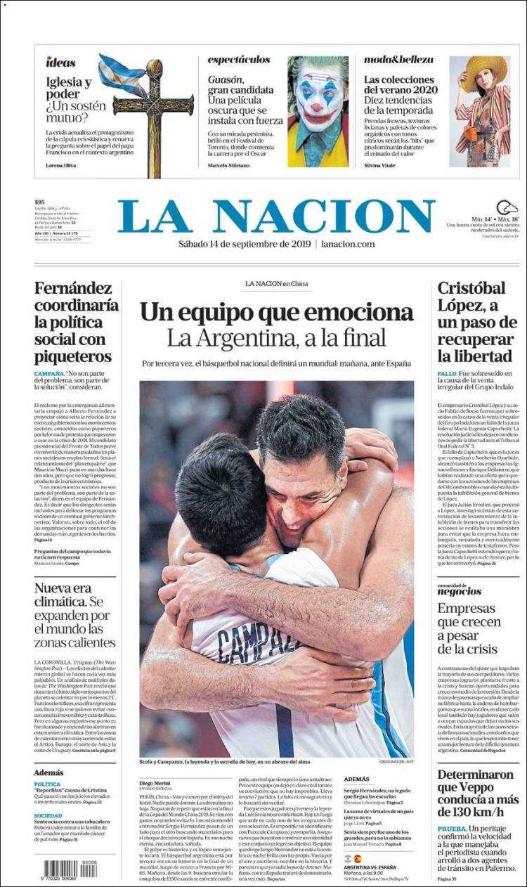 Une de Nacion 14.09.2019