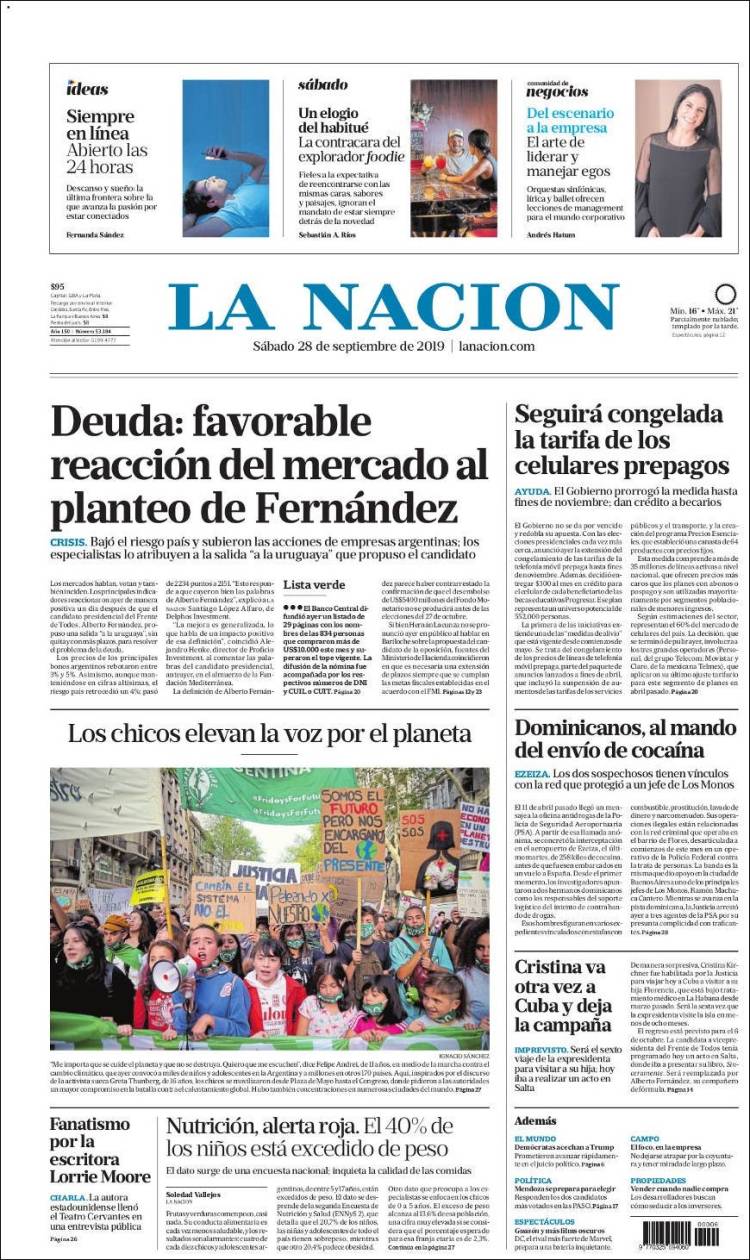 Une de Nacion 28.09.2019