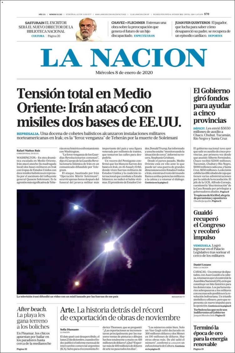 Une de Nacion 08.01.2020