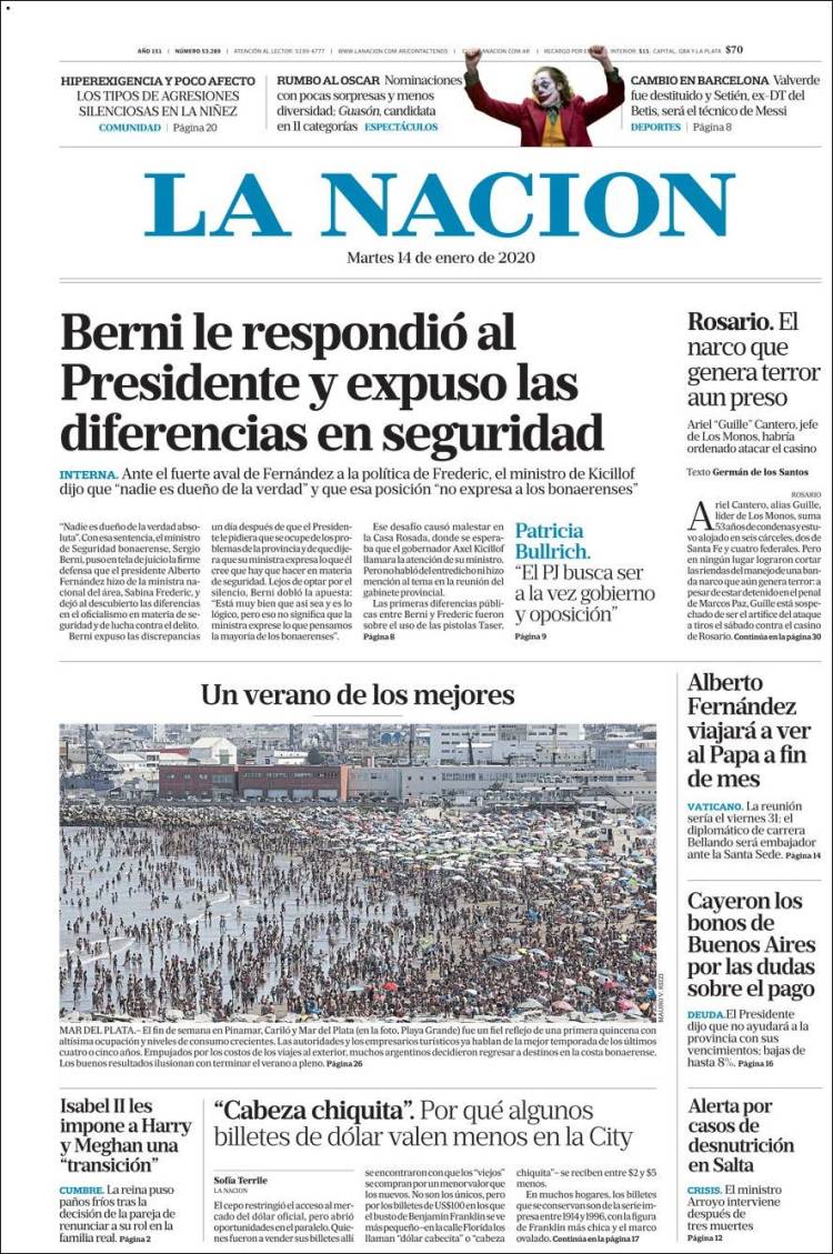 Une de Nacion 14.01.2020