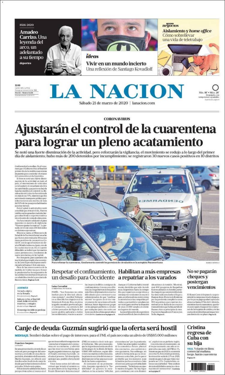 Une de Nacion 31.03.2020