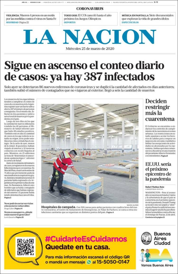 Une de Nacion 27.03.2020
